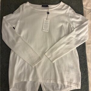 Stylish White Long Sleeve Sweater